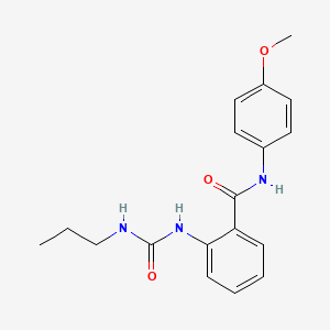 molecular formula C18H21N3O3 B4876012 N-(4-methoxyphenyl)-2-{[(propylamino)carbonyl]amino}benzamide 
