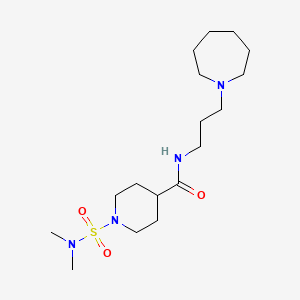 molecular formula C17H34N4O3S B4876034 N-[3-(1-azepanyl)propyl]-1-[(dimethylamino)sulfonyl]-4-piperidinecarboxamide 