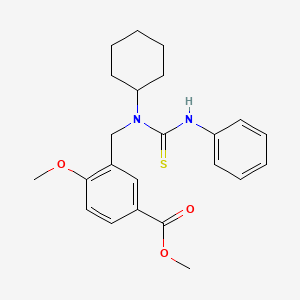 molecular formula C23H28N2O3S B4876042 METHYL 3-{[(ANILINOCARBOTHIOYL)(CYCLOHEXYL)AMINO]METHYL}-4-METHOXYBENZOATE 