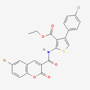 molecular formula C23H15BrClNO5S B4876043 ethyl 2-{[(6-bromo-2-oxo-2H-chromen-3-yl)carbonyl]amino}-4-(4-chlorophenyl)-3-thiophenecarboxylate 