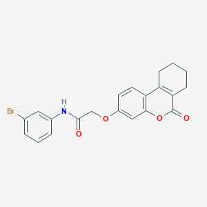 molecular formula C21H18BrNO4 B4876054 N-(3-BROMOPHENYL)-2-({6-OXO-6H,7H,8H,9H,10H-CYCLOHEXA[C]CHROMEN-3-YL}OXY)ACETAMIDE 