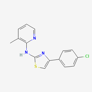 molecular formula C15H12ClN3S B4876169 N-[4-(4-chlorophenyl)-1,3-thiazol-2-yl]-3-methylpyridin-2-amine 