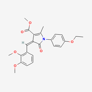 molecular formula C24H25NO6 B4876185 METHYL (4Z)-4-[(2,3-DIMETHOXYPHENYL)METHYLIDENE]-1-(4-ETHOXYPHENYL)-2-METHYL-5-OXO-4,5-DIHYDRO-1H-PYRROLE-3-CARBOXYLATE 