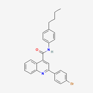 molecular formula C26H23BrN2O B4876320 2-(4-bromophenyl)-N-(4-butylphenyl)quinoline-4-carboxamide 
