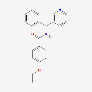 molecular formula C21H20N2O2 B4876378 4-ethoxy-N-[phenyl(pyridin-3-yl)methyl]benzamide 