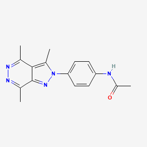 molecular formula C16H17N5O B4876384 N-[4-(3,4,7-trimethyl-2H-pyrazolo[3,4-d]pyridazin-2-yl)phenyl]acetamide 