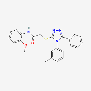 molecular formula C24H22N4O2S B4876427 N-(2-methoxyphenyl)-2-{[4-(3-methylphenyl)-5-phenyl-4H-1,2,4-triazol-3-yl]thio}acetamide 
