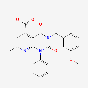 molecular formula C24H21N3O5 B4876439 METHYL 3-[(3-METHOXYPHENYL)METHYL]-7-METHYL-2,4-DIOXO-1-PHENYL-1H,2H,3H,4H-PYRIDO[2,3-D]PYRIMIDINE-5-CARBOXYLATE 