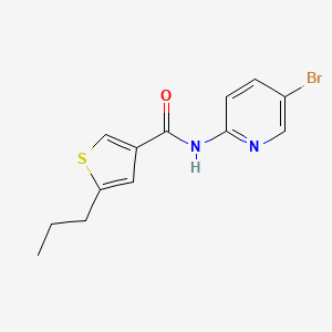 molecular formula C13H13BrN2OS B4876496 N-(5-bromopyridin-2-yl)-5-propylthiophene-3-carboxamide 