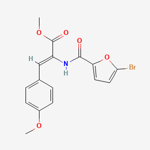 molecular formula C16H14BrNO5 B4876542 methyl (Z)-2-[(5-bromofuran-2-carbonyl)amino]-3-(4-methoxyphenyl)prop-2-enoate 