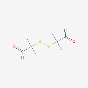 molecular formula C8H14O2S2 B048766 Propanal, 2,2'-dithiobis[2-methyl- CAS No. 15581-80-3