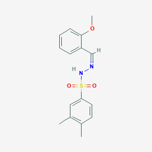 molecular formula C16H18N2O3S B4876611 N'-(2-methoxybenzylidene)-3,4-dimethylbenzenesulfonohydrazide 