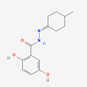 molecular formula C14H18N2O3 B4876627 2,5-dihydroxy-N'-(4-methylcyclohexylidene)benzohydrazide 