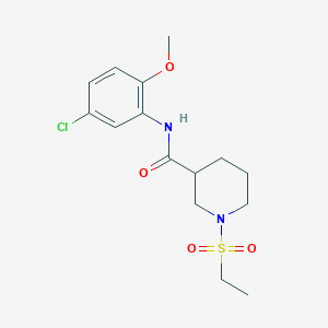molecular formula C15H21ClN2O4S B4876666 N-(5-chloro-2-methoxyphenyl)-1-(ethylsulfonyl)piperidine-3-carboxamide 