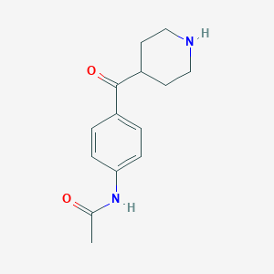 molecular formula C14H18N2O2 B048767 N-(4-(Piperidine-4-carbonyl)phenyl)acetamide CAS No. 124035-23-0