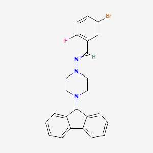 molecular formula C24H21BrFN3 B4876774 N-(5-bromo-2-fluorobenzylidene)-4-(9H-fluoren-9-yl)-1-piperazinamine 