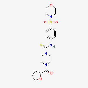 molecular formula C20H28N4O5S2 B4876788 N-[4-(4-morpholinylsulfonyl)phenyl]-4-(tetrahydro-2-furanylcarbonyl)-1-piperazinecarbothioamide 