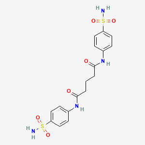 molecular formula C17H20N4O6S2 B4876881 N,N'-bis(4-sulfamoylphenyl)pentanediamide 