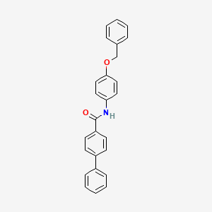 molecular formula C26H21NO2 B4876889 N-[4-(BENZYLOXY)PHENYL]-[1,1'-BIPHENYL]-4-CARBOXAMIDE 