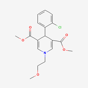 molecular formula C18H20ClNO5 B4876933 3,5-DIMETHYL 4-(2-CHLOROPHENYL)-1-(2-METHOXYETHYL)-1,4-DIHYDROPYRIDINE-3,5-DICARBOXYLATE 