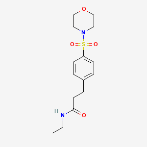molecular formula C15H22N2O4S B4876940 N-ETHYL-3-[4-(MORPHOLINE-4-SULFONYL)PHENYL]PROPANAMIDE 