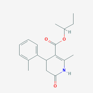 molecular formula C18H23NO3 B4876974 Butan-2-yl 2-methyl-4-(2-methylphenyl)-6-oxo-1,4,5,6-tetrahydropyridine-3-carboxylate 