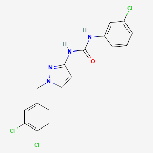molecular formula C17H13Cl3N4O B4877056 1-(3-Chlorophenyl)-3-(1-(3,4-dichlorobenzyl)-1H-pyrazol-3-yl)urea CAS No. 1006201-17-7