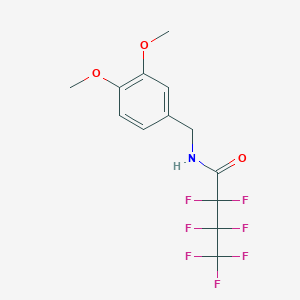 molecular formula C13H12F7NO3 B4877239 N-[(3,4-dimethoxyphenyl)methyl]-2,2,3,3,4,4,4-heptafluorobutanamide 