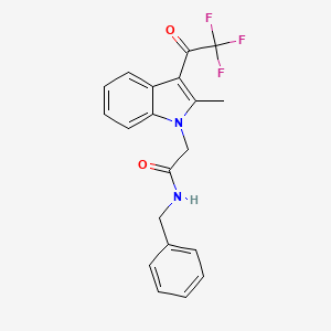 molecular formula C20H17F3N2O2 B4877345 N-BENZYL-2-[2-METHYL-3-(2,2,2-TRIFLUOROACETYL)-1H-INDOL-1-YL]ACETAMIDE 