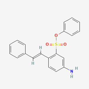 molecular formula C20H17NO3S B4877386 phenyl 5-amino-2-[(E)-2-phenylethenyl]benzenesulfonate 