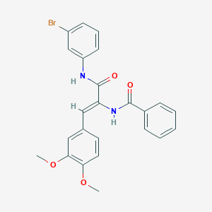 molecular formula C24H21BrN2O4 B4877405 N-[(Z)-3-(3-bromoanilino)-1-(3,4-dimethoxyphenyl)-3-oxoprop-1-en-2-yl]benzamide 