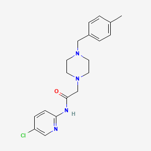 molecular formula C19H23ClN4O B4877435 N-(5-CHLOROPYRIDIN-2-YL)-2-{4-[(4-METHYLPHENYL)METHYL]PIPERAZIN-1-YL}ACETAMIDE 
