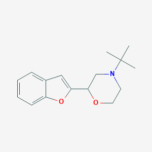 molecular formula C16H21NO2 B048775 2-(2-Benzofuranyl)-4-tert-butyl-morpholine CAS No. 119491-61-1