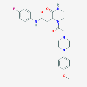 molecular formula C25H30FN5O4 B4877648 N-(4-fluorophenyl)-2-(1-{[4-(4-methoxyphenyl)piperazin-1-yl]acetyl}-3-oxopiperazin-2-yl)acetamide 