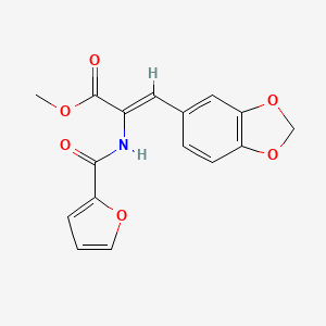 molecular formula C16H13NO6 B4877744 methyl (Z)-3-(1,3-benzodioxol-5-yl)-2-(furan-2-carbonylamino)prop-2-enoate 