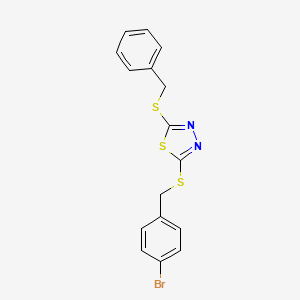 molecular formula C16H13BrN2S3 B4877860 2-(Benzylthio)-5-((4-bromobenzyl)thio)-1,3,4-thiadiazole CAS No. 477331-46-7