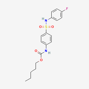 molecular formula C18H21FN2O4S B4877946 pentyl N-[4-[(4-fluorophenyl)sulfamoyl]phenyl]carbamate 