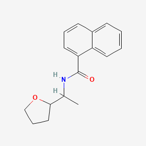 molecular formula C17H19NO2 B4877948 N-[1-(oxolan-2-yl)ethyl]naphthalene-1-carboxamide 