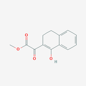 molecular formula C13H12O4 B048780 Methyl 2-(1-hydroxy-3,4-dihydronaphthalen-2-yl)-2-oxoacetate CAS No. 121071-86-1