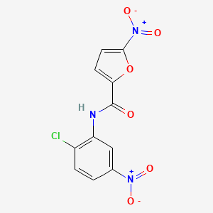molecular formula C11H6ClN3O6 B4878012 N-(2-chloro-5-nitrophenyl)-5-nitrofuran-2-carboxamide 