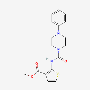 molecular formula C17H19N3O3S B4878194 METHYL 2-{[(4-PHENYLPIPERAZINO)CARBONYL]AMINO}-3-THIOPHENECARBOXYLATE 