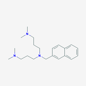 molecular formula C21H33N3 B4878293 N'-[3-(dimethylamino)propyl]-N,N-dimethyl-N'-(naphthalen-2-ylmethyl)propane-1,3-diamine 