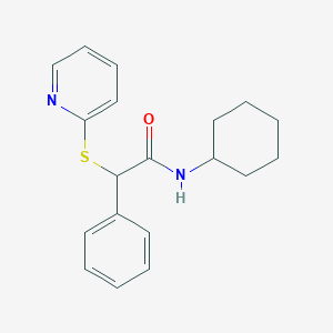 molecular formula C19H22N2OS B4878421 N-cyclohexyl-2-phenyl-2-(pyridin-2-ylsulfanyl)acetamide 