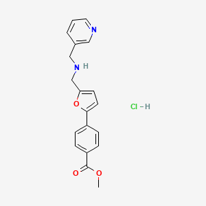 molecular formula C19H19ClN2O3 B4878520 Methyl 4-[5-[(pyridin-3-ylmethylamino)methyl]furan-2-yl]benzoate;hydrochloride 