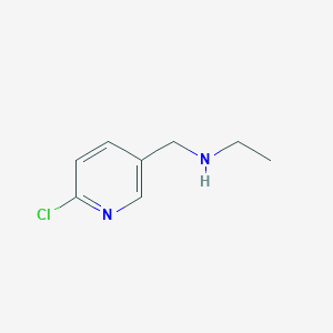 molecular formula C8H11ClN2 B048786 N-((6-Chloropyridin-3-yl)methyl)ethanamine CAS No. 120739-77-7