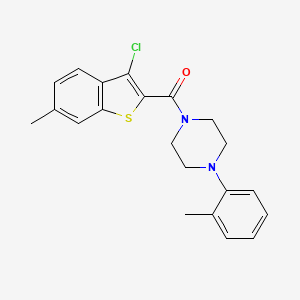 molecular formula C21H21ClN2OS B4878649 1-(3-CHLORO-6-METHYL-1-BENZOTHIOPHENE-2-CARBONYL)-4-(2-METHYLPHENYL)PIPERAZINE 