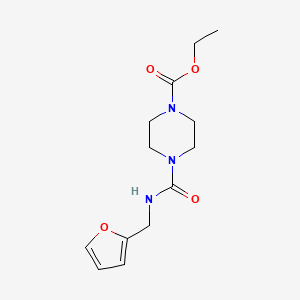 molecular formula C13H19N3O4 B4878690 Ethyl 4-[(furan-2-ylmethyl)carbamoyl]piperazine-1-carboxylate 