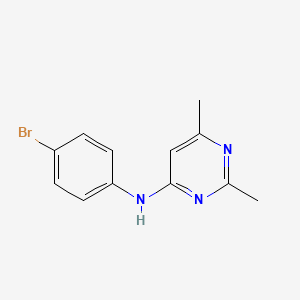 molecular formula C12H12BrN3 B4878708 N-(4-bromophenyl)-2,6-dimethylpyrimidin-4-amine 