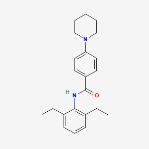 molecular formula C22H28N2O B4878818 N-(2,6-diethylphenyl)-4-(1-piperidinyl)benzamide 
