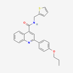 molecular formula C24H22N2O2S B4878883 2-(4-propoxyphenyl)-N-(thiophen-2-ylmethyl)quinoline-4-carboxamide 